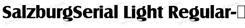 SalzburgSerial Light Regular字体转换